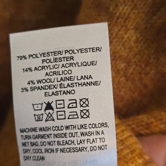 Madewell 2023 Mustard V Neck Long Sleeve Pullover Sweater Size M - Picture 4 of 5